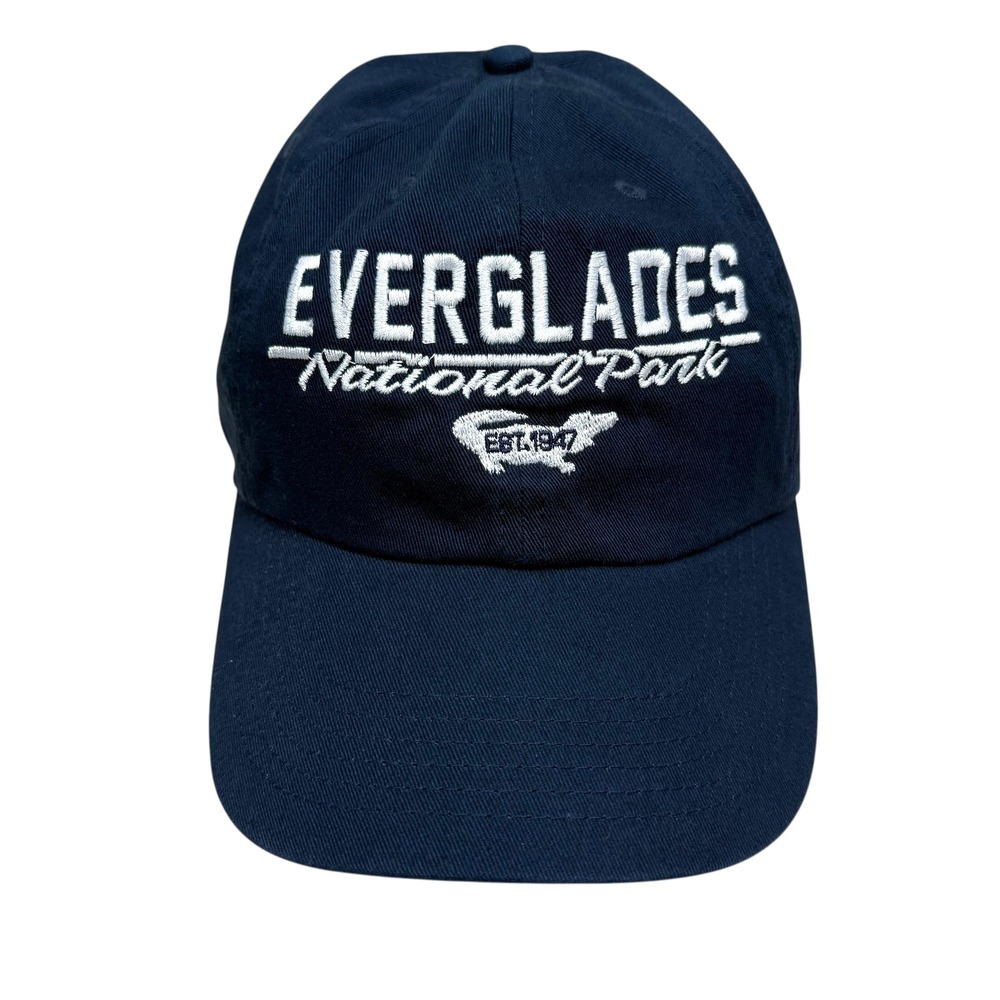 Everglades National Park Ball Cap Hat Embroidered Logo Strapback Navy Men OSFM